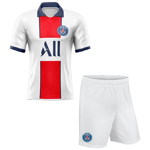 Camiseta Paris Saint Germain Segunda Equipación Niños 2020-2021 Blanco